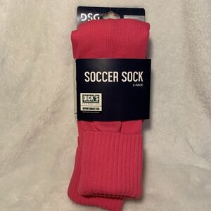NEW DSG Socks Sz XS Soccer Athletic Knee High Tube Baseball  Hot Pink 2 Pack NWT